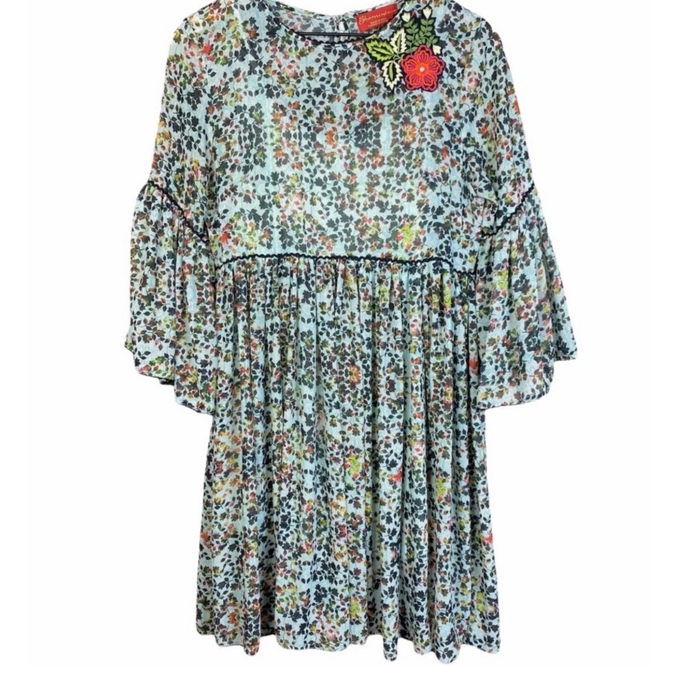 Anthropologie Bhanuni by Javoti Libra Floral Dress Size 4 - Picture 5 of 16